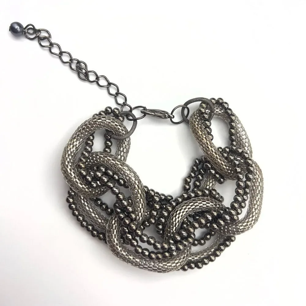 Vintage Elegant Silver Chain Link Bracelet